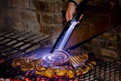 Torch Tongs in use at the BBQ